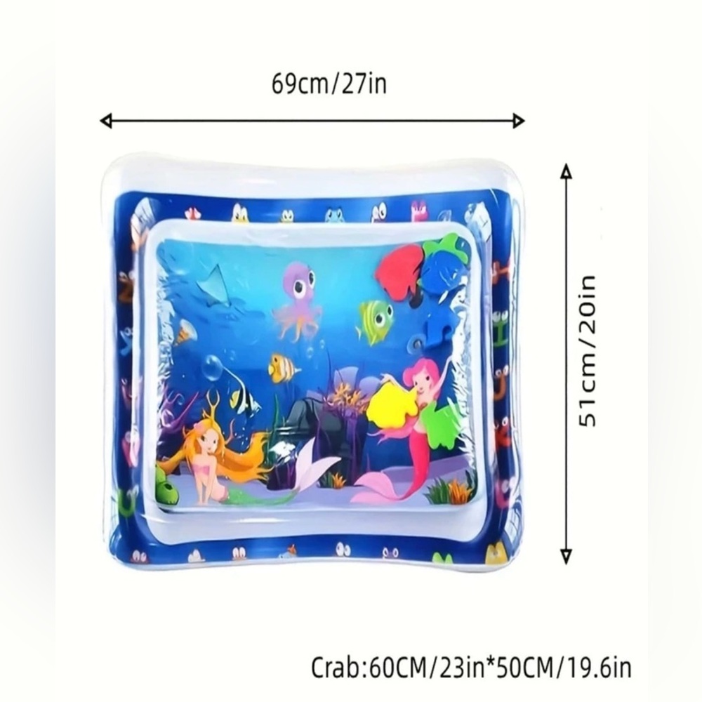 Water Mat ,Water Play Mat for Babies Cute Baby Toys Inflatable Tummy Time
